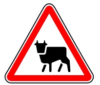 Знак 1.26. Перегон скота